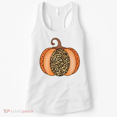 Leopard Pumpkin Fall Holiday Women's Tank Top