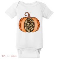 Leopard Pumpkin Fall Holiday Baby Bodysuit thumb 0