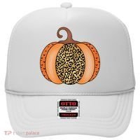 Leopard Pumpkin Fall Holiday Hat thumb 0