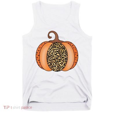 Leopard Pumpkin Fall Holiday Tank Top