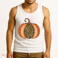 Leopard Pumpkin Fall Holiday Tank Top thumb 3
