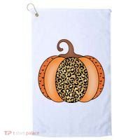 Leopard Pumpkin Fall Holiday Golf Towel thumb 0