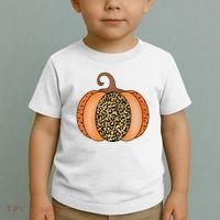 Leopard Pumpkin Fall Holiday Toddler T-Shirt thumb 2