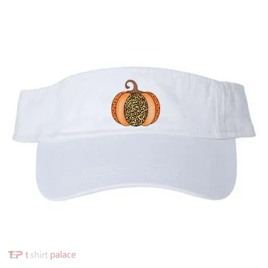 Leopard Pumpkin Fall Holiday Visor