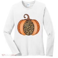 Leopard Pumpkin Fall Holiday Women's Long Sleeve Shirt thumb 0