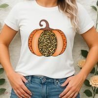 Leopard Pumpkin Fall Holiday Women's T-Shirt thumb 2