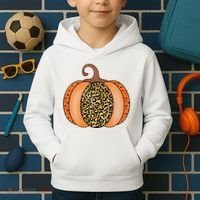 Leopard Pumpkin Fall Holiday Kids Hoodie thumb 2