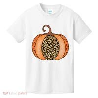 Leopard Pumpkin Fall Holiday Kids T-Shirt thumb 0