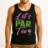 Let's Par Funny Golf Golfer Girl Women Golfing Party Tank Top thumb 3