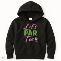 Let's Par Funny Golf Golfer Girl Women Golfing Party Kids Hoodie thumb 0