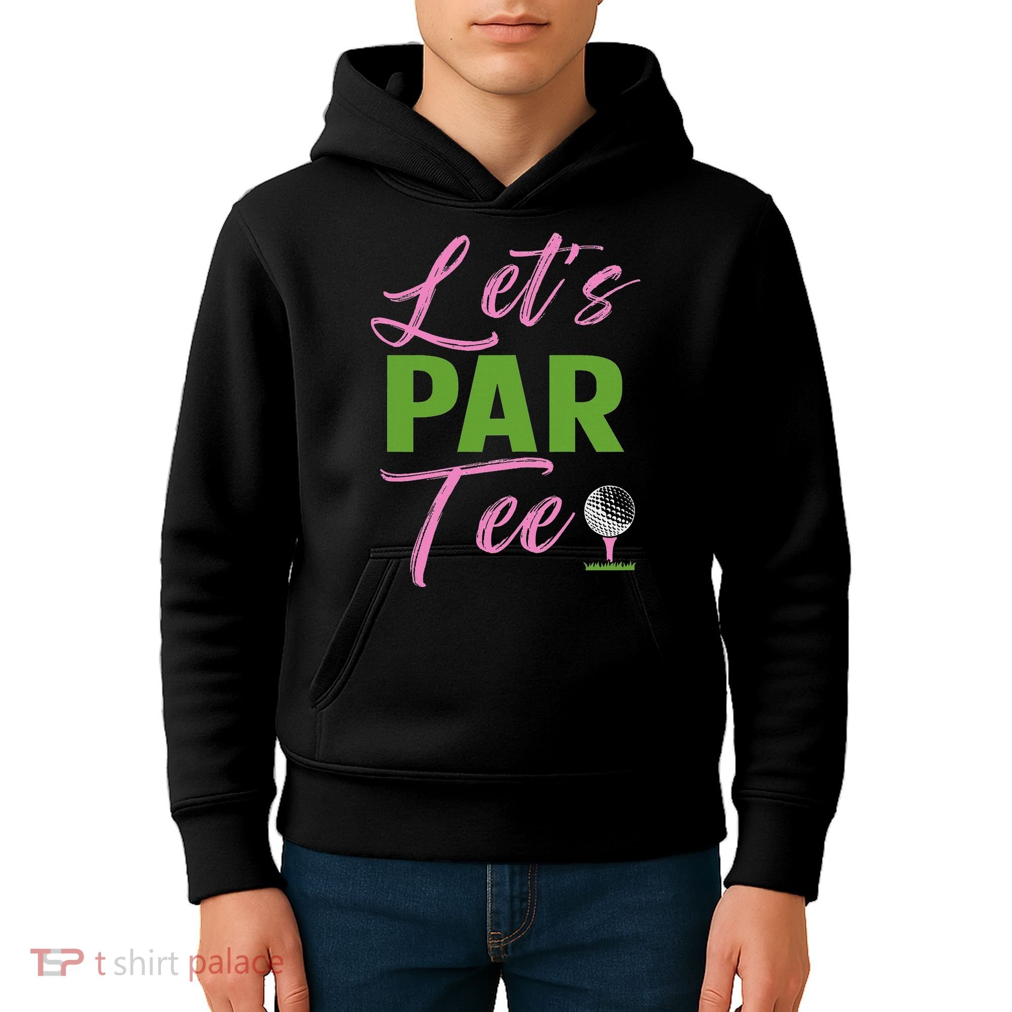 Let's Par Funny Golf Golfer Girl Women Golfing Party Kids Hoodie