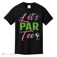 Let's Par Funny Golf Golfer Girl Women Golfing Party Kids T-Shirt thumb 0