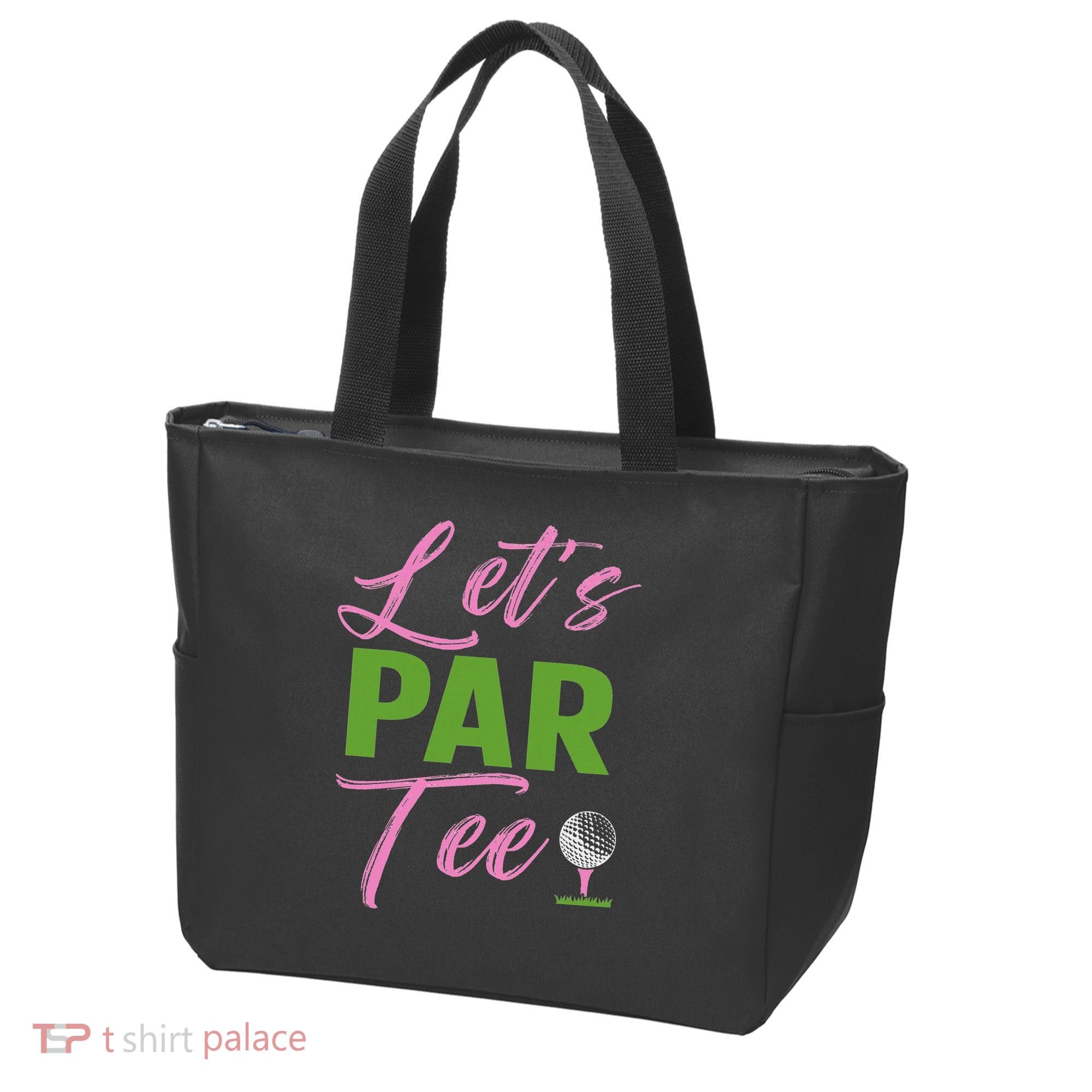 Let's Par Funny Golf Golfer Girl Women Golfing Party Tote Bag