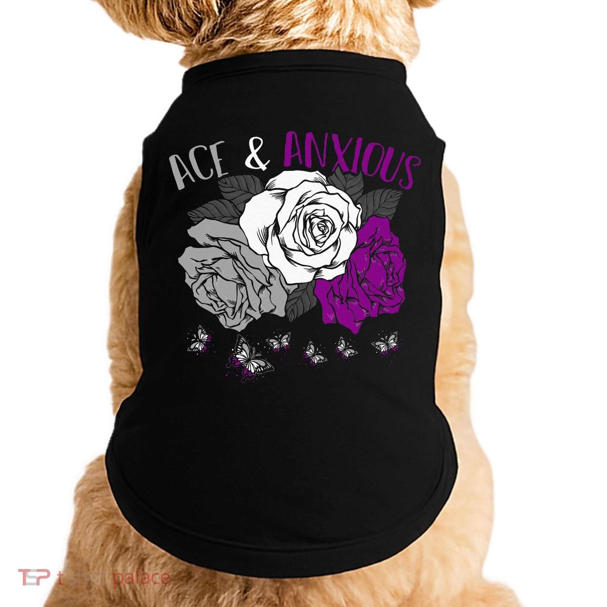 LGBT Pride Funny Asexuality Ace Asexual Flag Gift Asexual Doggie Tank