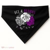 LGBT Pride Funny Asexuality Ace Asexual Flag Gift Asexual USA-Made Doggie Bandana thumb 0