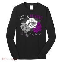 LGBT Pride Funny Asexuality Ace Asexual Flag Gift Asexual Long Sleeve Shirt thumb 0