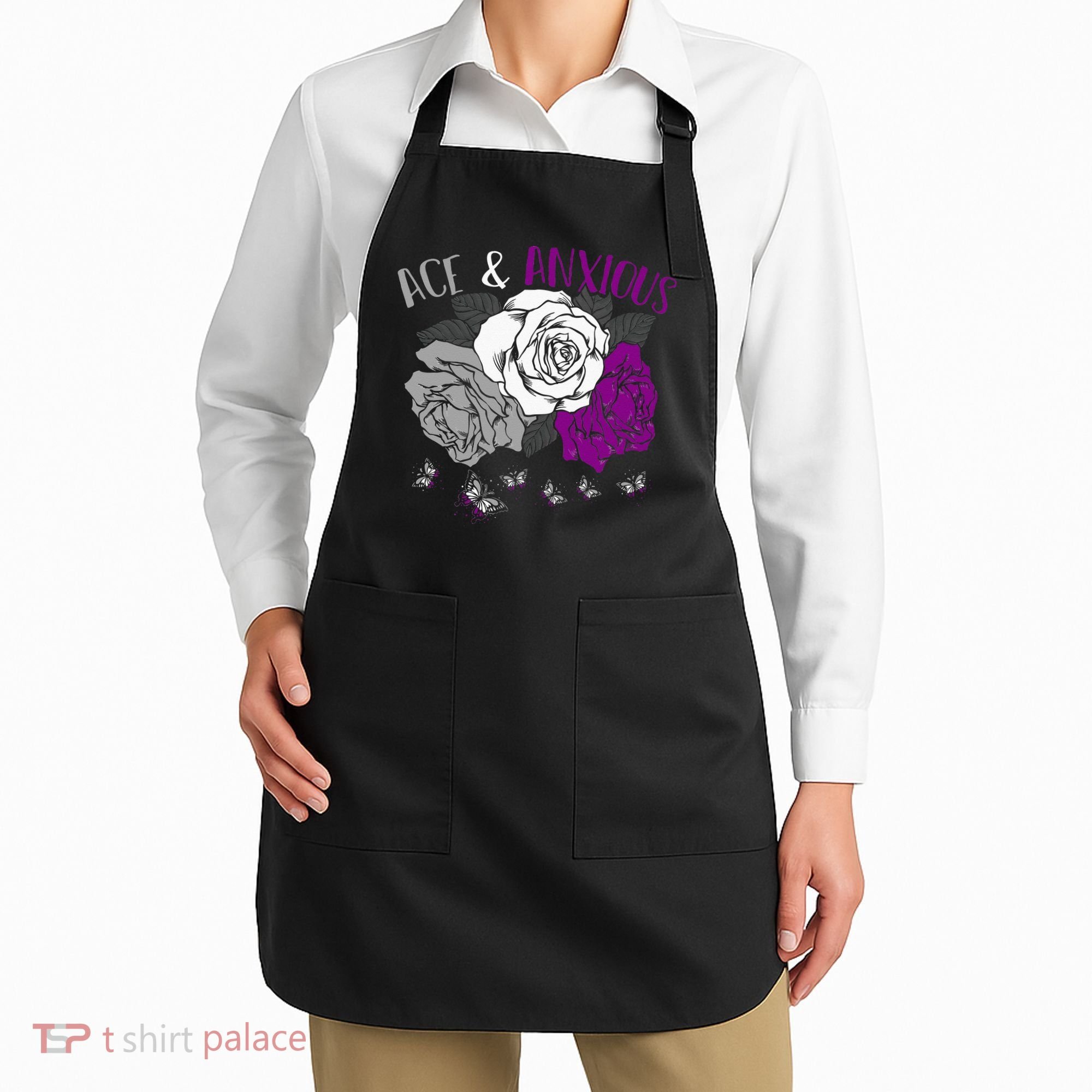 LGBT Pride Funny Asexuality Ace Asexual Flag Gift Asexual Apron