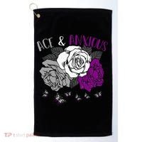 LGBT Pride Funny Asexuality Ace Asexual Flag Gift Asexual Golf Towel thumb 0