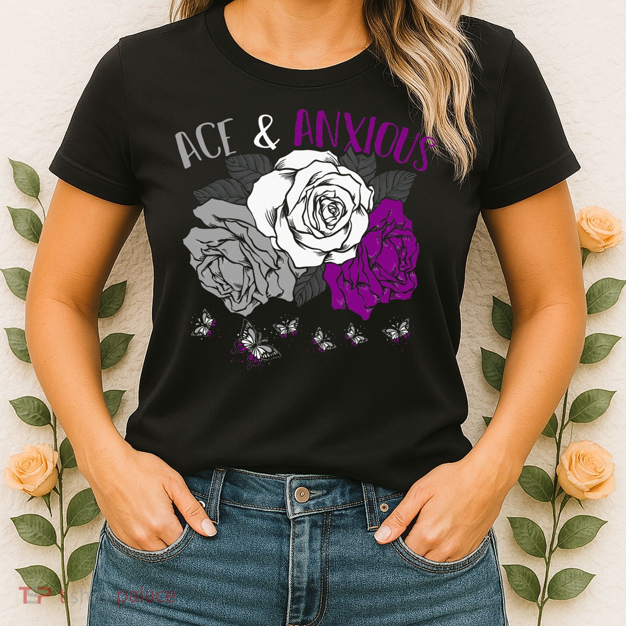 LGBT Pride Funny Asexuality Ace Asexual Flag Gift Asexual Women's T-Shirt