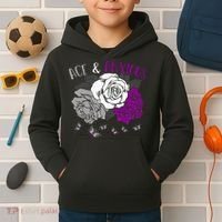 LGBT Pride Funny Asexuality Ace Asexual Flag Gift Asexual Kids Hoodie thumb 2