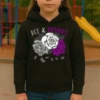 LGBT Pride Funny Asexuality Ace Asexual Flag Gift Asexual Kids Hoodie thumb 3