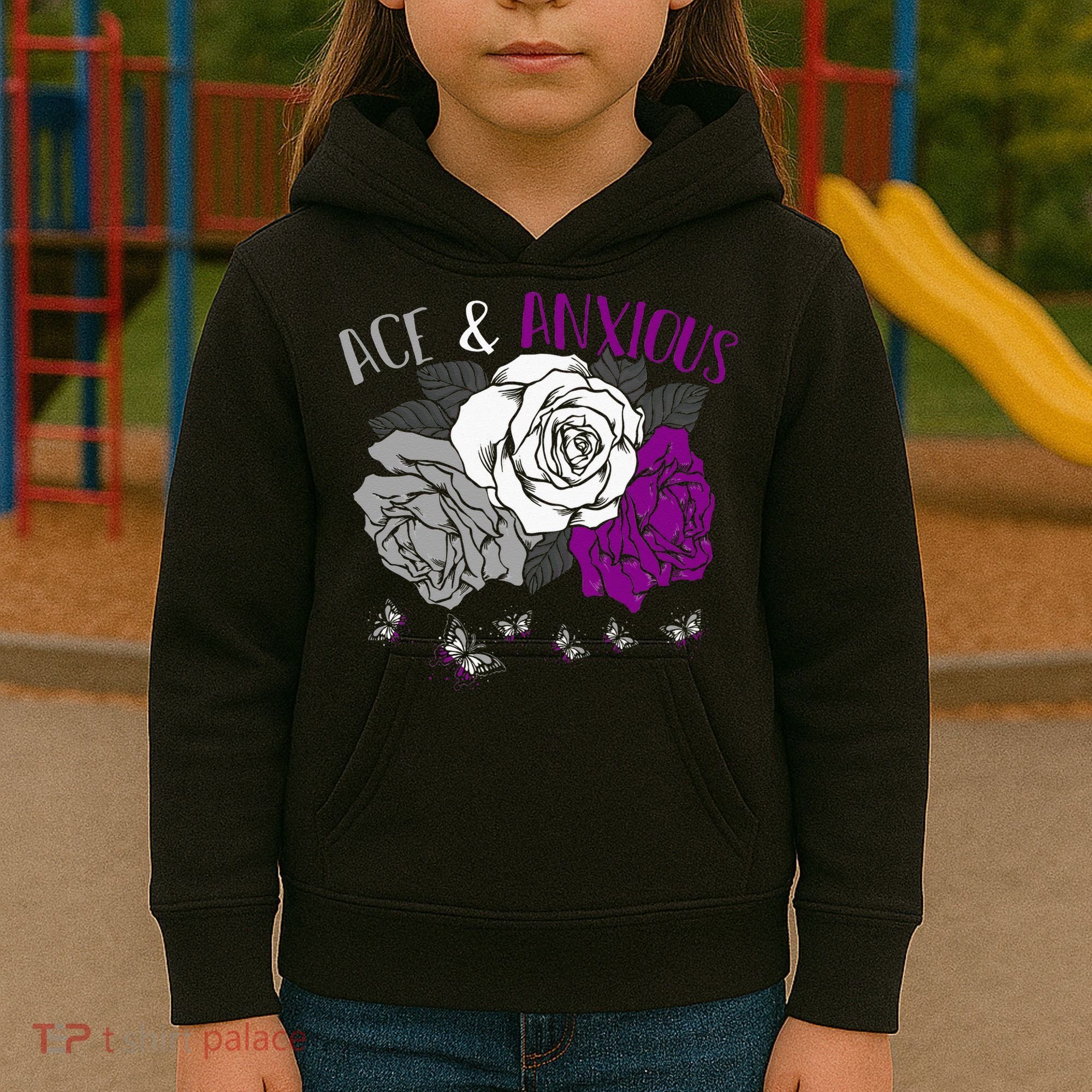 LGBT Pride Funny Asexuality Ace Asexual Flag Gift Asexual Kids Hoodie
