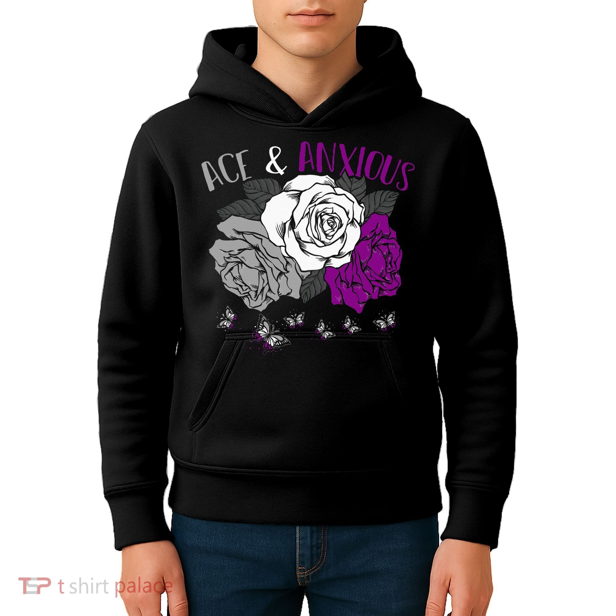 LGBT Pride Funny Asexuality Ace Asexual Flag Gift Asexual Kids Hoodie