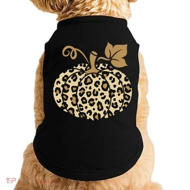 Leopard Pumpkin Fall Doggie Tank