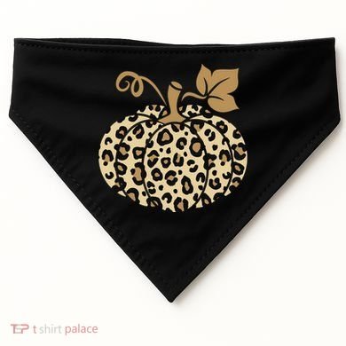 Leopard Pumpkin Fall USA-Made Doggie Bandana