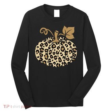 Leopard Pumpkin Fall Long Sleeve Shirt