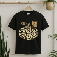 Leopard Pumpkin Fall T-Shirt thumb 2