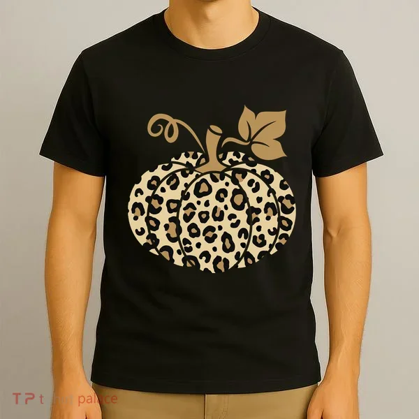 Leopard Pumpkin Fall T-Shirt