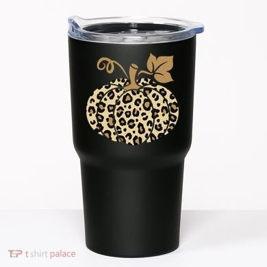 Leopard Pumpkin Fall Tumbler