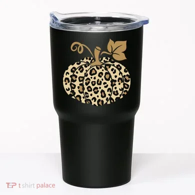 Leopard Pumpkin Fall Tumbler