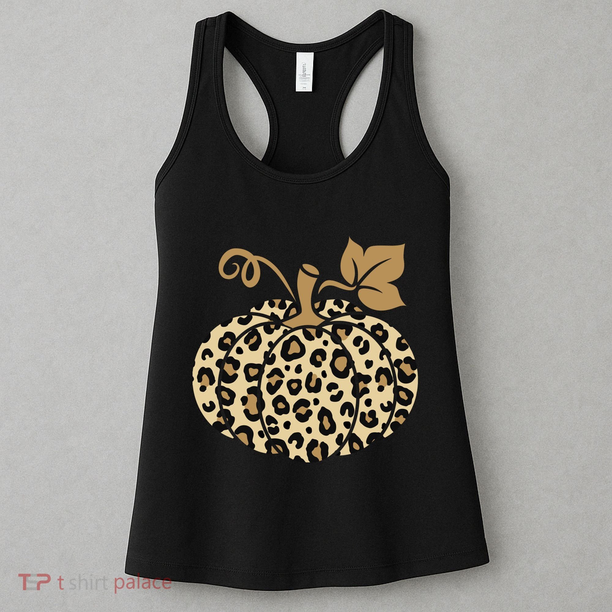 Leopard Pumpkin Fall Women's Tank Top