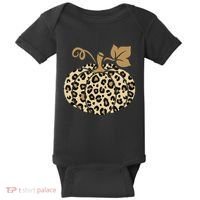 Leopard Pumpkin Fall Baby Bodysuit thumb 0