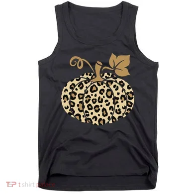 Leopard Pumpkin Fall Tank Top