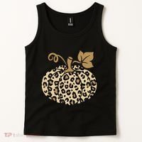 Leopard Pumpkin Fall Tank Top thumb 2