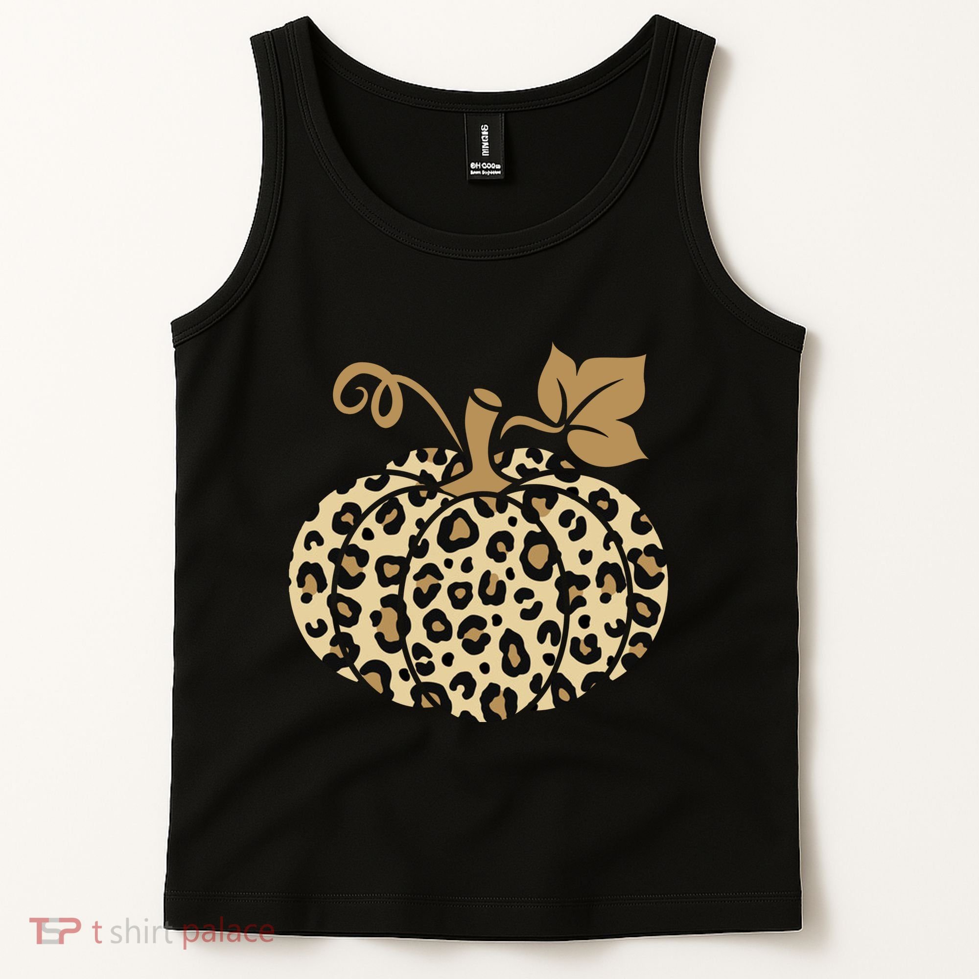 Leopard Pumpkin Fall Tank Top
