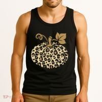 Leopard Pumpkin Fall Tank Top thumb 3