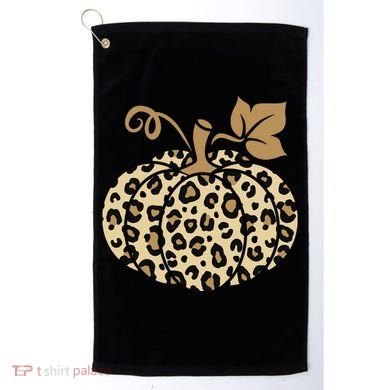 Leopard Pumpkin Fall Golf Towel