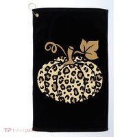 Leopard Pumpkin Fall Golf Towel thumb 0