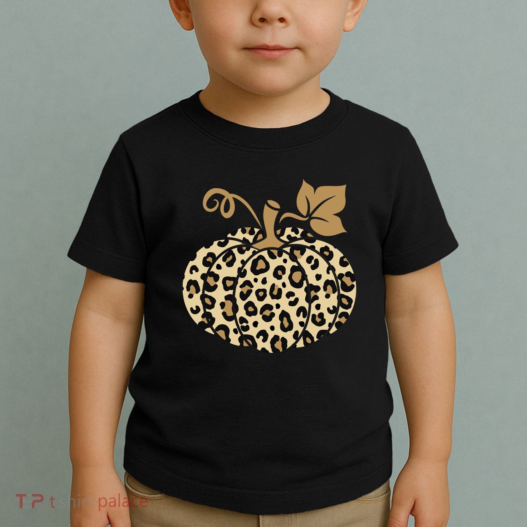 Leopard Pumpkin Fall Toddler T-Shirt
