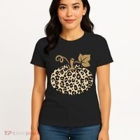 Leopard Pumpkin Fall Women's T-Shirt thumb 4