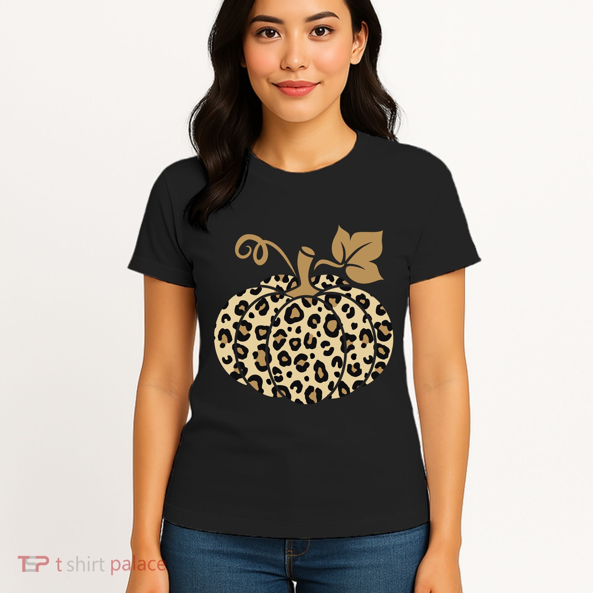Leopard Pumpkin Fall Women's T-Shirt