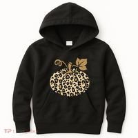 Leopard Pumpkin Fall Kids Hoodie thumb 0