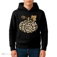 Leopard Pumpkin Fall Kids Hoodie thumb 4