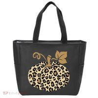 Leopard Pumpkin Fall Tote Bag thumb 0