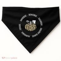 Leopard Pumpkin Fall Lover USA-Made Doggie Bandana thumb 0