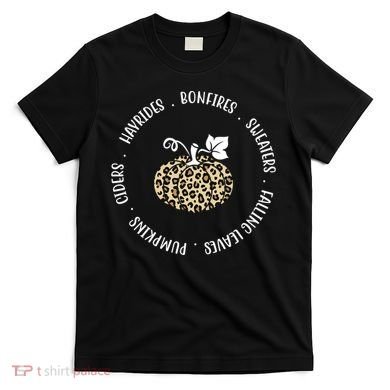 Leopard Pumpkin Fall Lover T-Shirt